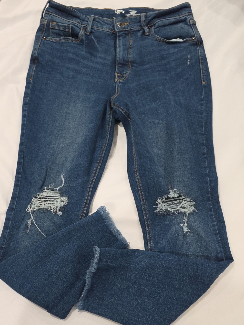 Old Navy Rockstar Dark Blue Distressed Women's Jeans